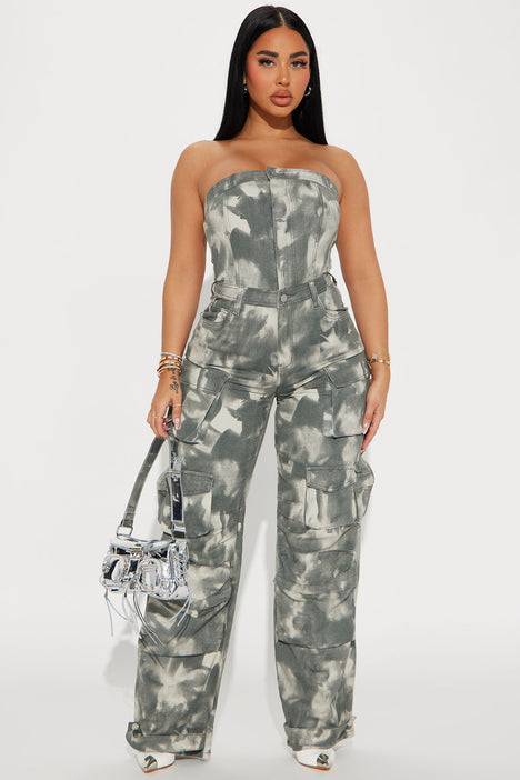 Camo jumpsuit top fashion nova
