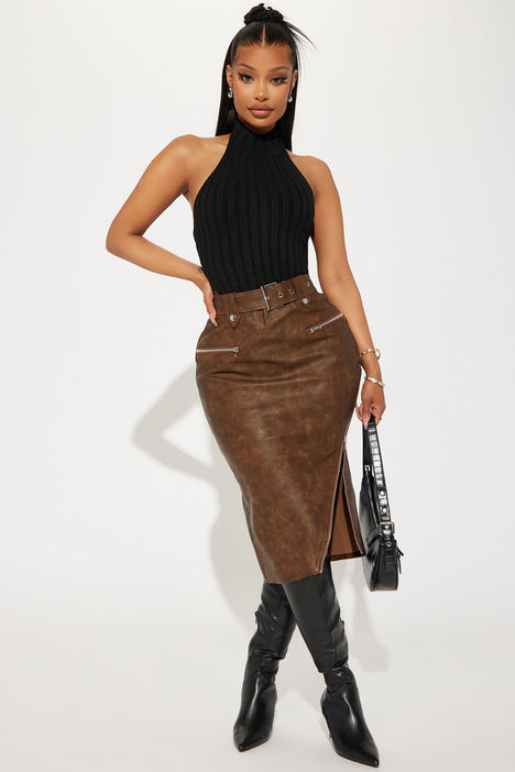 Pleather skirt on sale wash