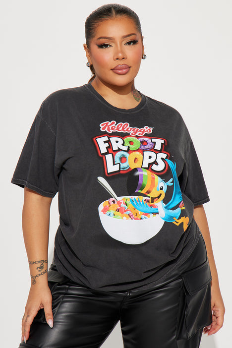 Froot Loops Washed Tshirt Black Wash Fashion Nova Screens