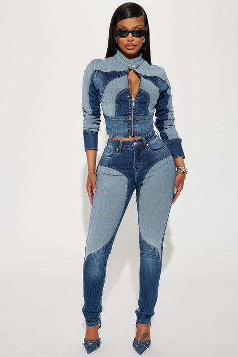 Two tone hotsell jeans fashion nova