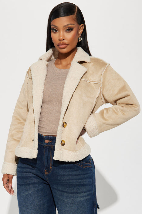 Camp Grounds Sherpa Coat Cream Fashion Nova Jackets Coats