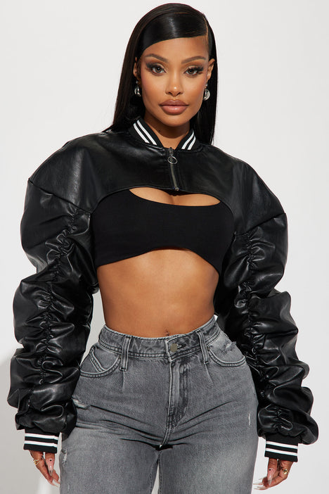 Break The Rules Cropped Jacket Black Fashion Nova Jackets