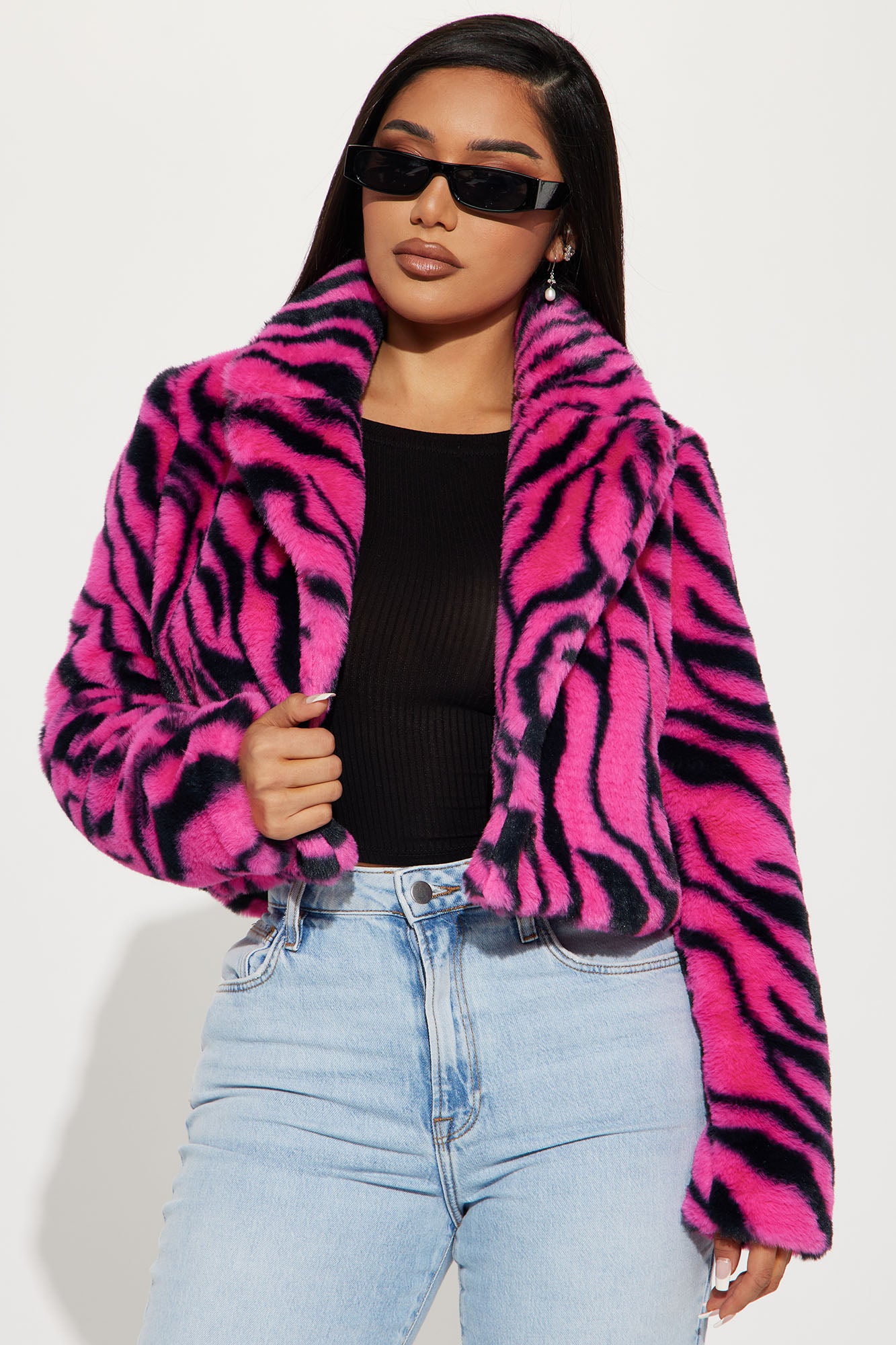 Safari Trip Faux Fur Jacket - Fuchsia/combo | Fashion Nova, Jackets u0026 Coats  | Fashion Nova