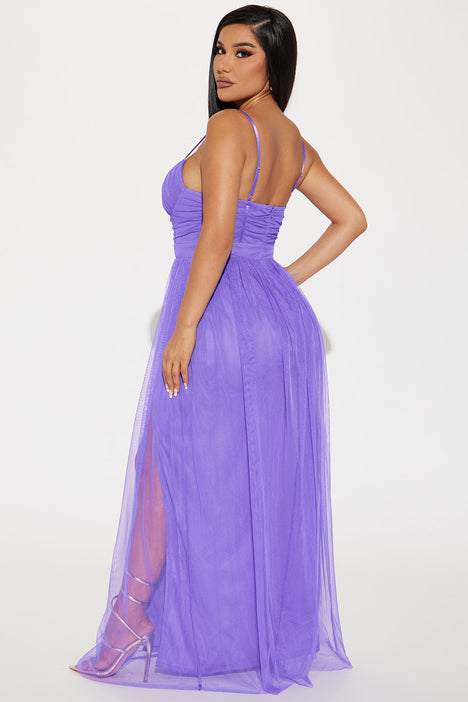 Sweet Memories Tulle Maxi Dress Purple