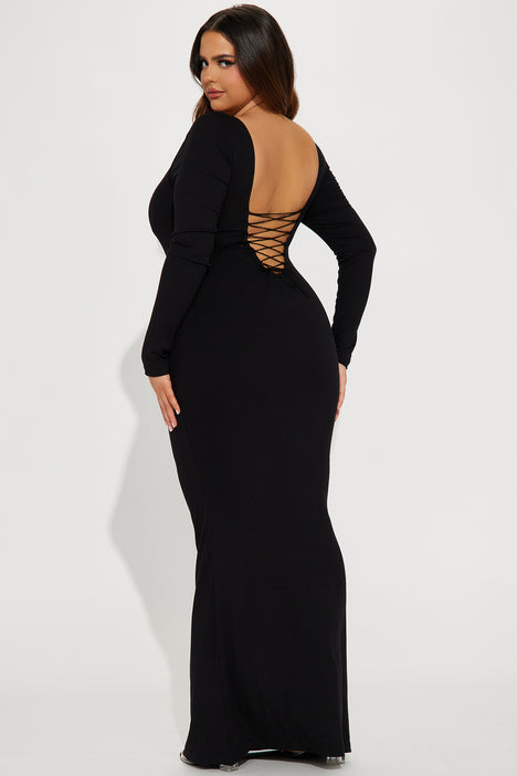 Ava Shapewear Maxi Dress - Black