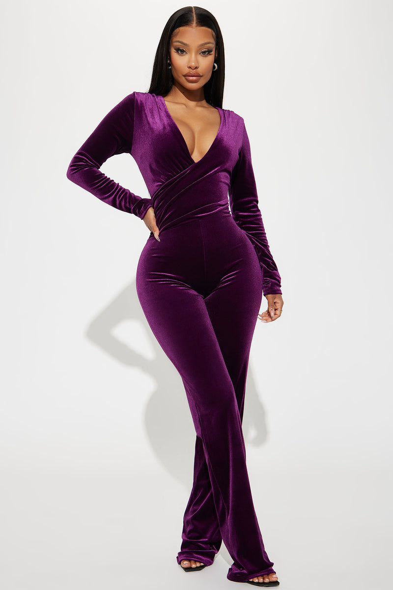 Here Is The Moment Velvet Jumpsuit - Purple | Fashion Nova, Jumpsuits ...