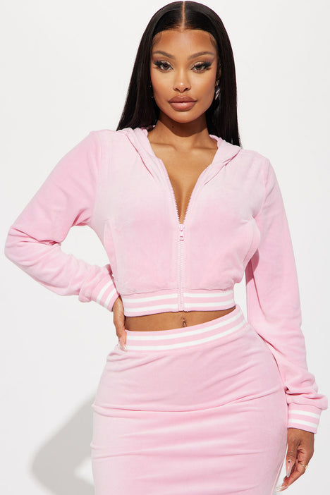 Fun Vibes Velour Skirt Set Pink Fashion Nova Matching Sets