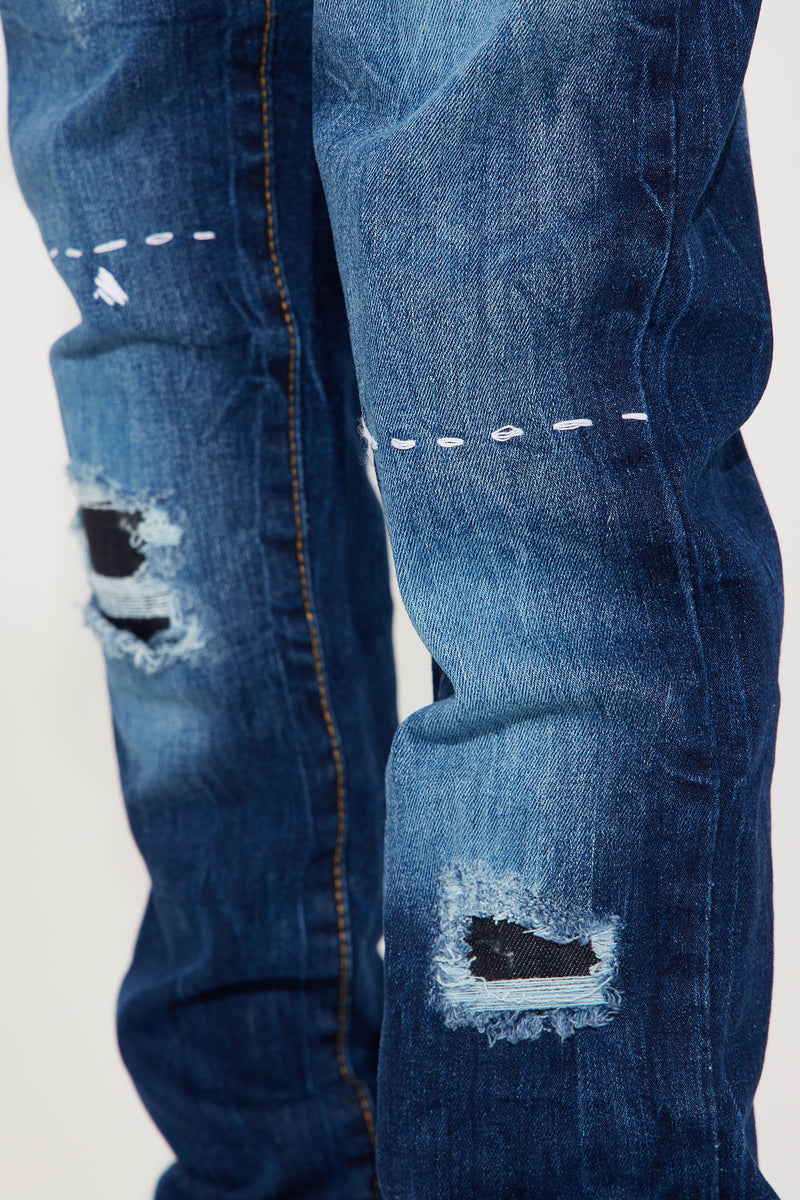 Mini Rizz King Distressed Moto Skinny Jeans - Indigo | Fashion Nova ...