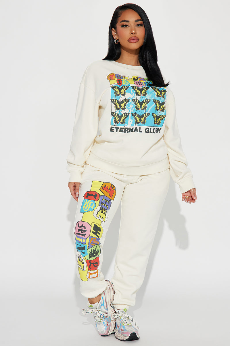 Eternal Glory Sweatsuit - Cream | Fashion Nova, Matching Sets | Fashion ...
