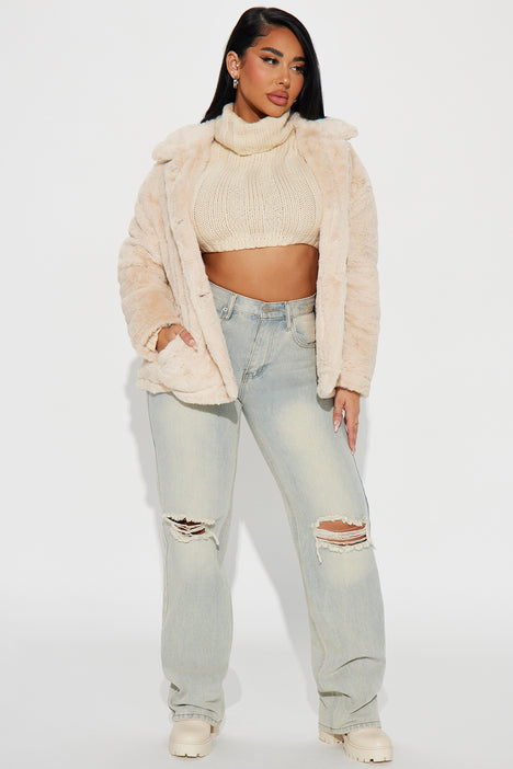 Take Me Uptown Faux Fur Coat Sand Fashion Nova Jackets Coats Fashion Nova