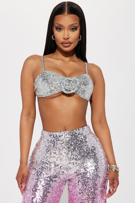 Sequin bra top