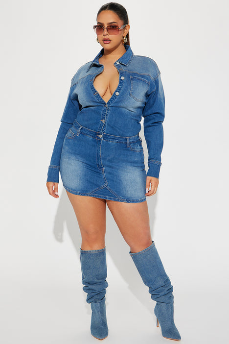Fashion nova plus size new arrivals denim dress