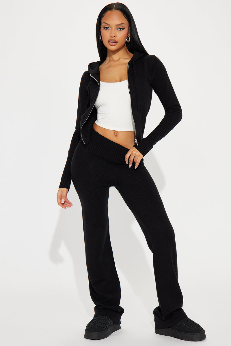 Lana Sweater Pant Set - Black | Fashion Nova, Matching Sets | Fashion Nova
