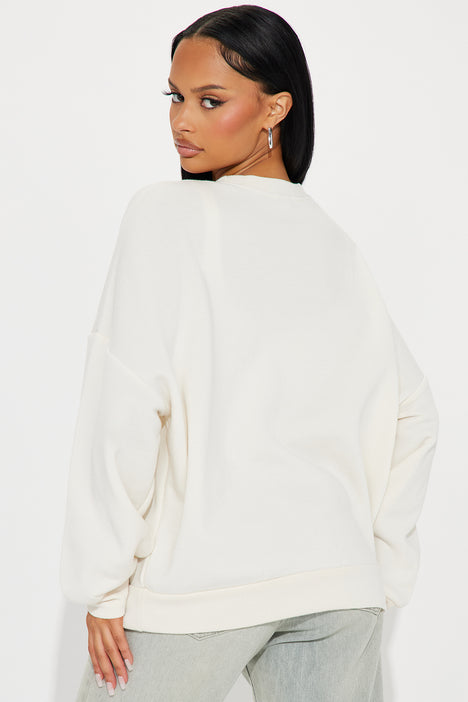 Beige oversized hotsell crew neck