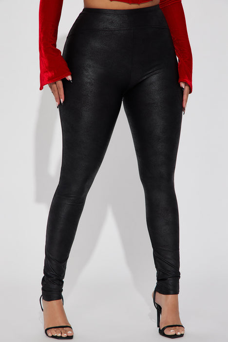 Coated Stretch Leggings