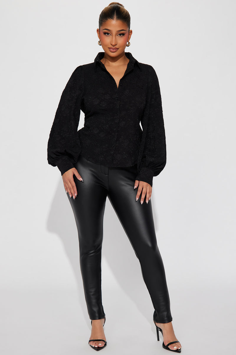 Marie Jacquard Shirt - Black | Fashion Nova, Shirts & Blouses | Fashion ...