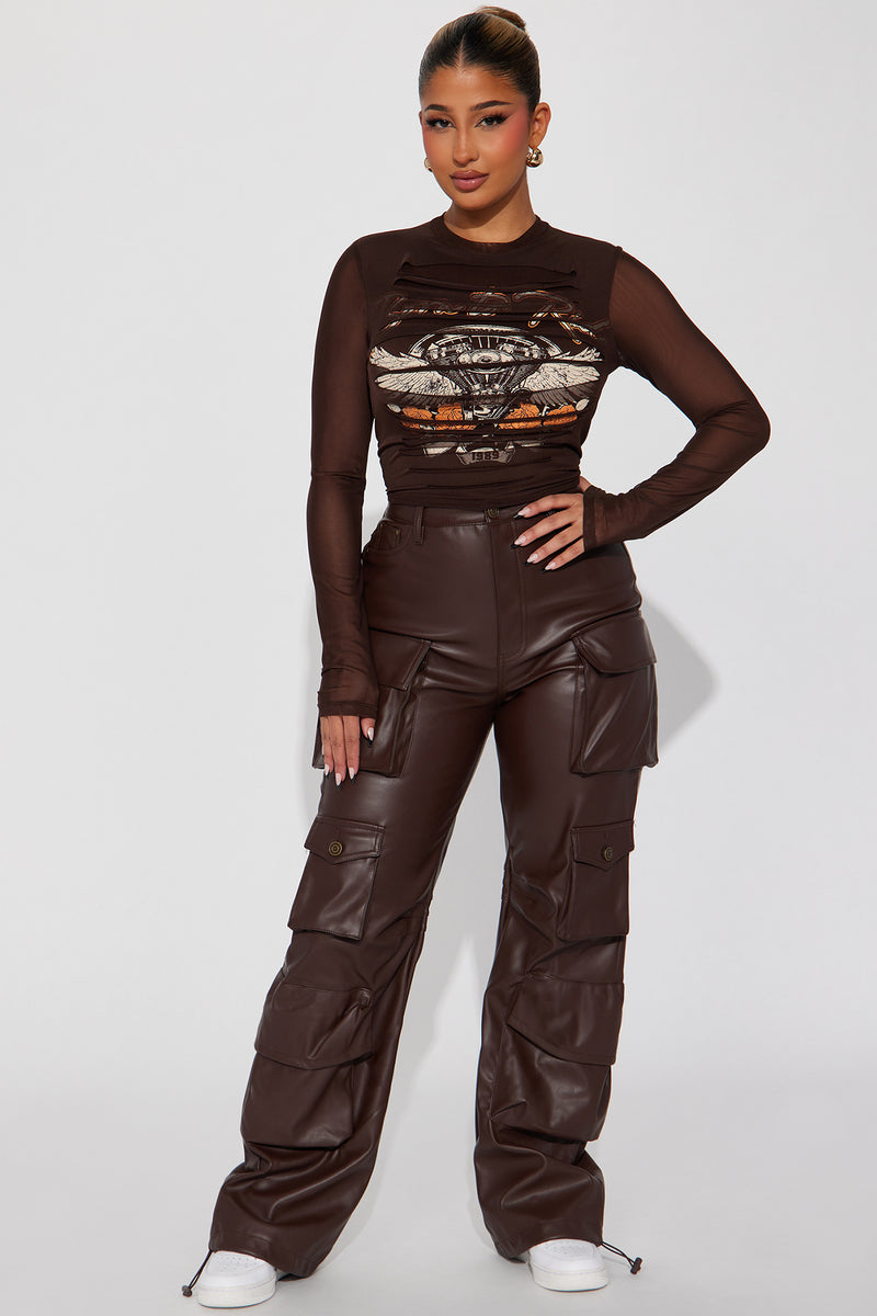 Hit The Road Distressed Top - Brown | Fashion Nova, Screens Tops and ...