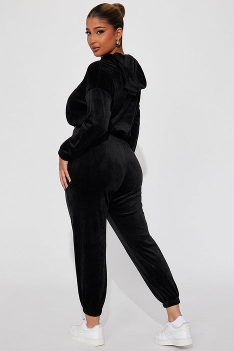Crushed velvet jogger discount set