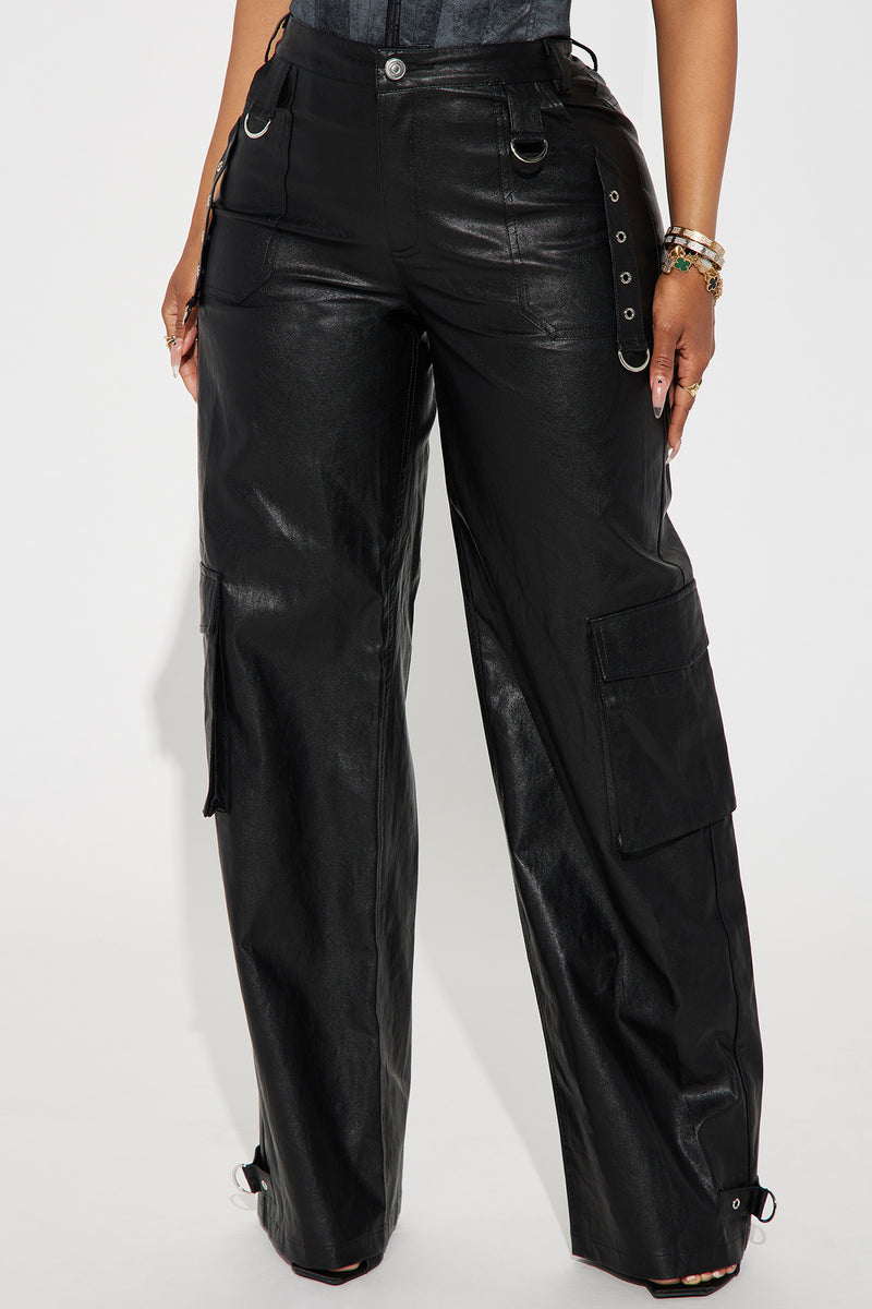 Bring The Action Faux Leather Pant - Black | Fashion Nova, Pants ...