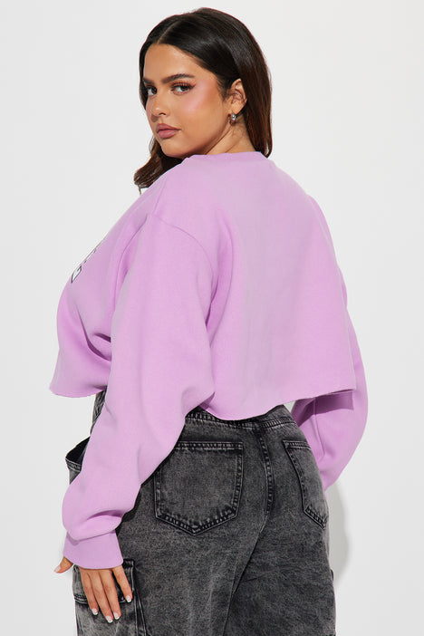 Lilac cropped 2025 sweatshirt