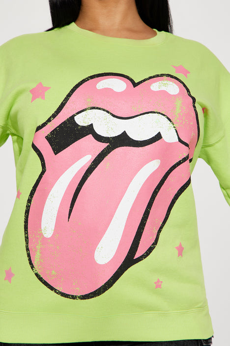 Pink rolling stones discount sweatshirt