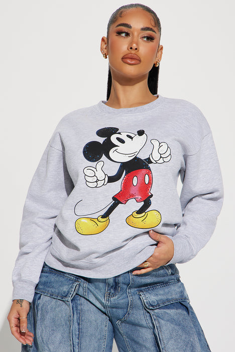 Mickey mouse sweatshirt 2025 grey