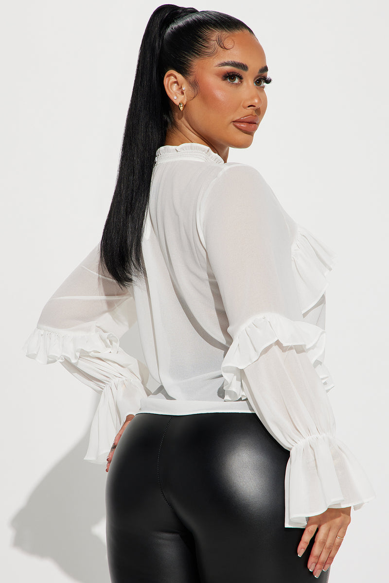Birdie Blouse Top - Off White | Fashion Nova, Shirts & Blouses ...