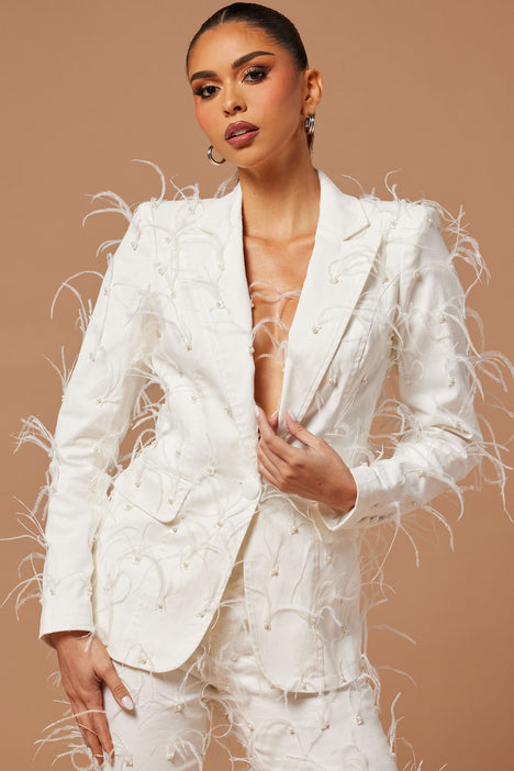 Fashion nova white best sale blazer