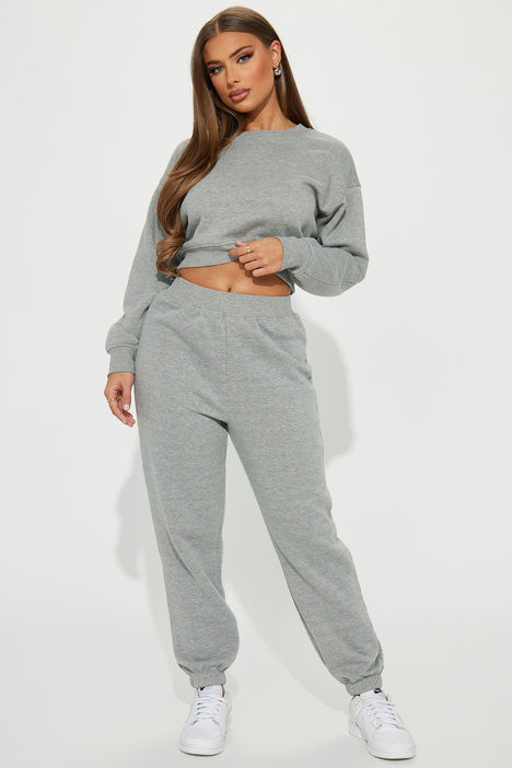 Do Not Disturb Sweatsuit - Heather Grey