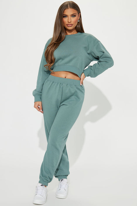 Do Not Disturb Sweatsuit Sage Fashion Nova Matching Sets