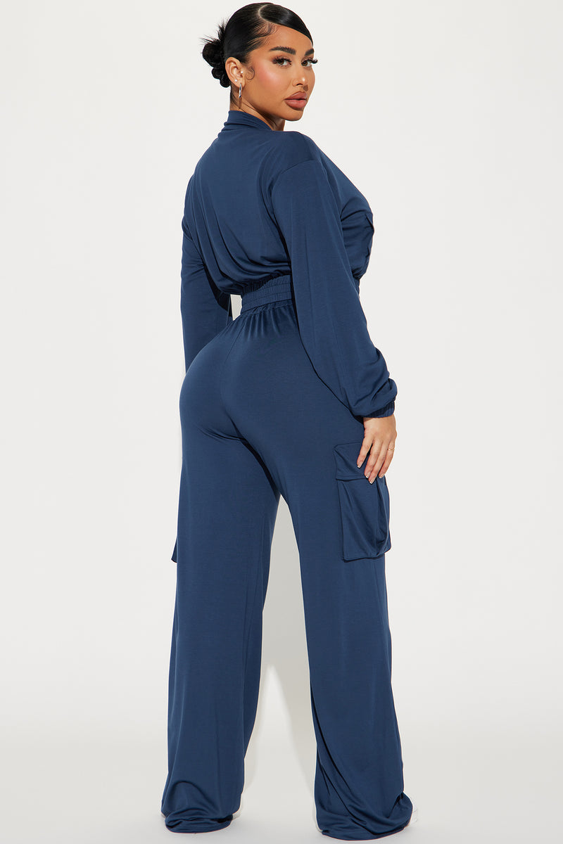 Keep Up With Me Cargo Pant Set - Navy | Fashion Nova, Matching Sets ...
