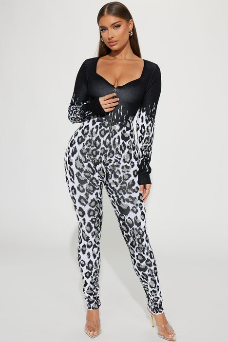 Leopard print jumpsuit fashion nova hot sale