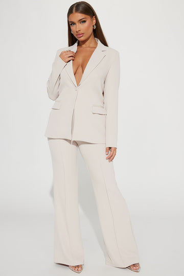 Always Sophisticated Tuxedo Blazer Pant Set White Fashion Nova
