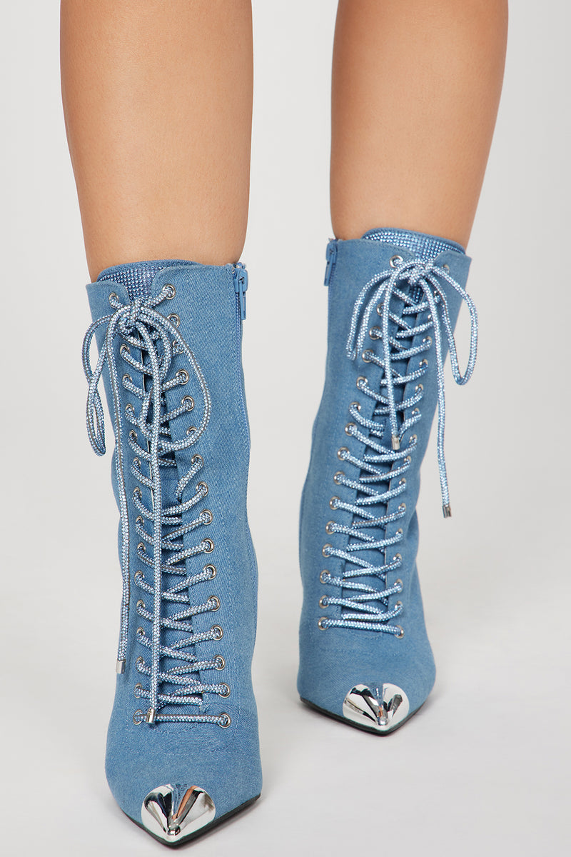 Catalaya Heeled Boots Denim Fashion Nova, Shoes Fashion Nova