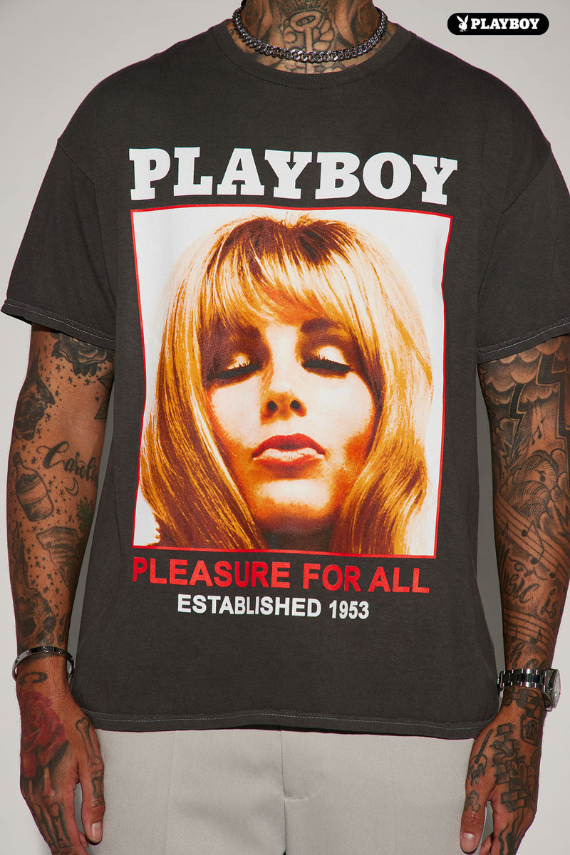 Playboy Pleasure For All Short Sleeve Tee Black Fashion Nova, Mens