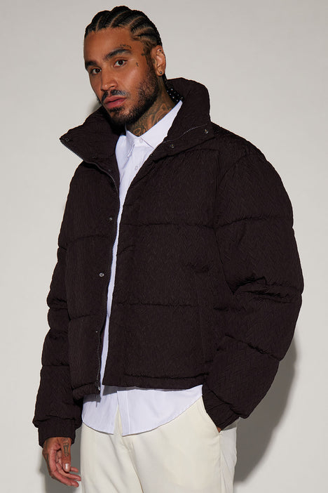 Men's nylon puffer shop jacket