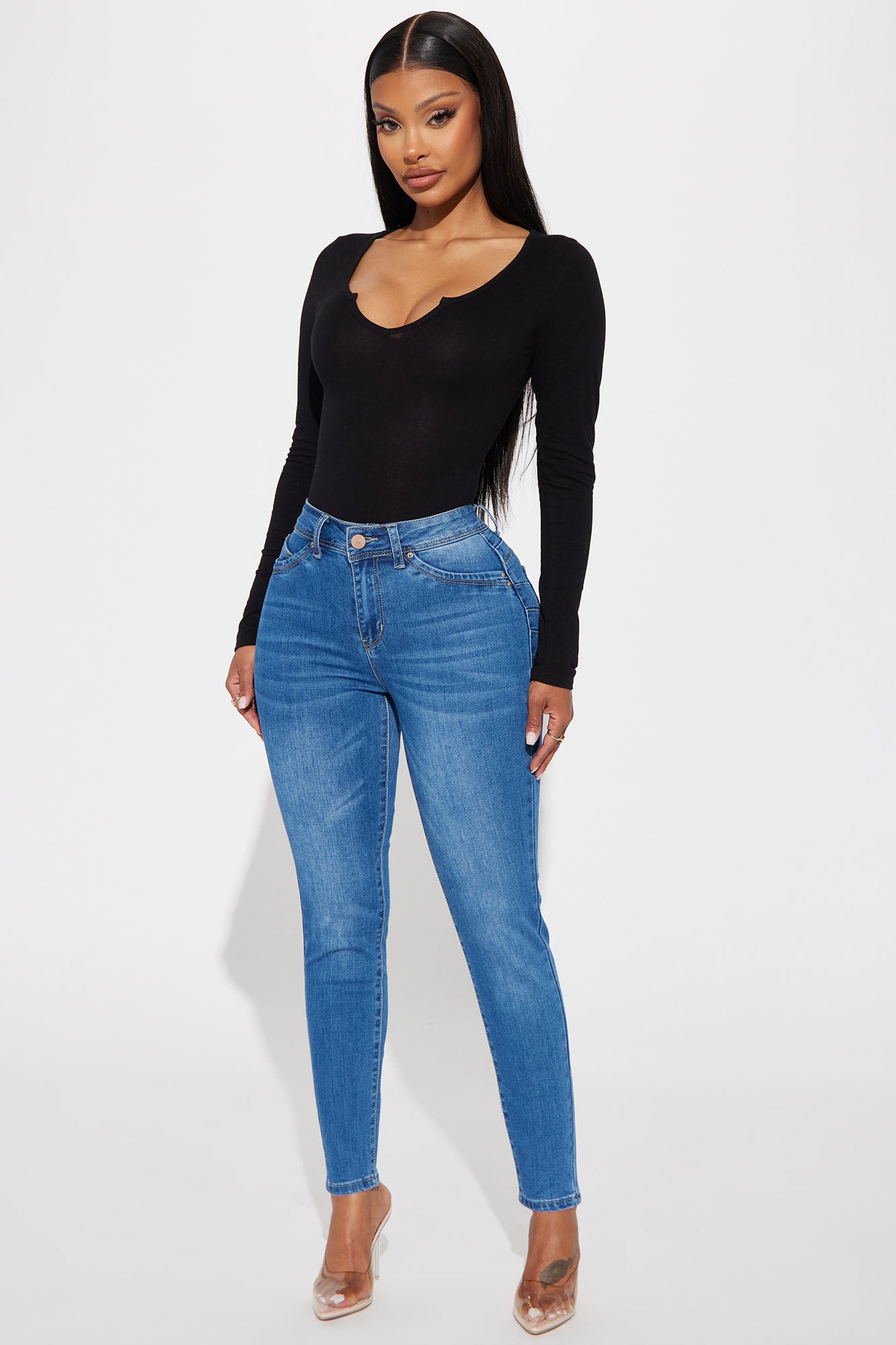Squat Like That Booty Lifting Jeans Medium Blue Wash