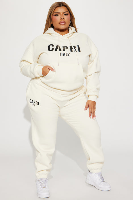Capri Sweatpant Set Off White