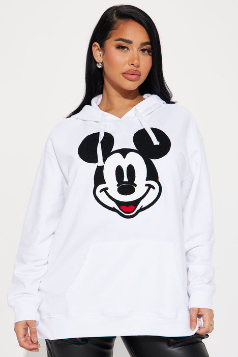 Black and white mickey mouse hoodie sales