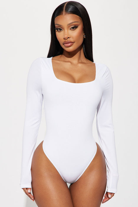 Long sleeve discount square neck bodysuit