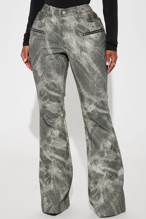 Mind Games Washed Faux Leather Pant - Charcoal, Fashion Nova, Pants