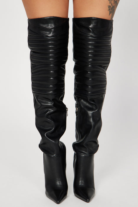 Wish You Well Over The Knee Boots Black