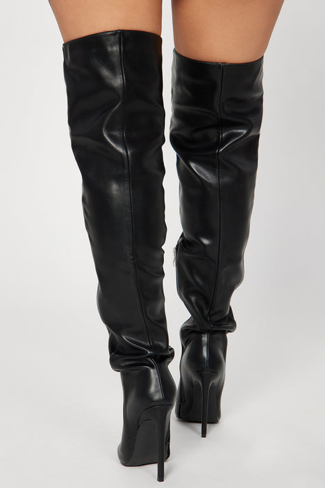 Wish You Well Over The Knee Boots Black