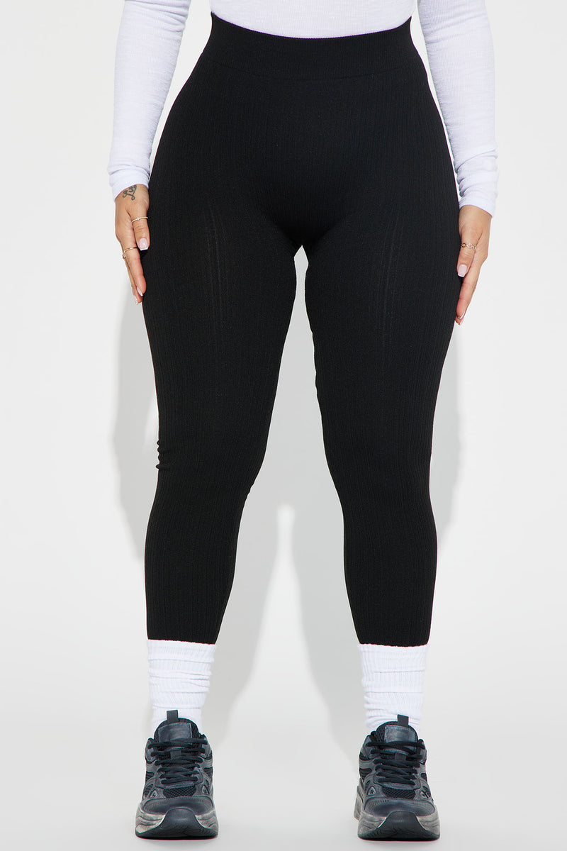 Stacy Seamless Cable Legging Black Fashion Nova, Leggings Fashion