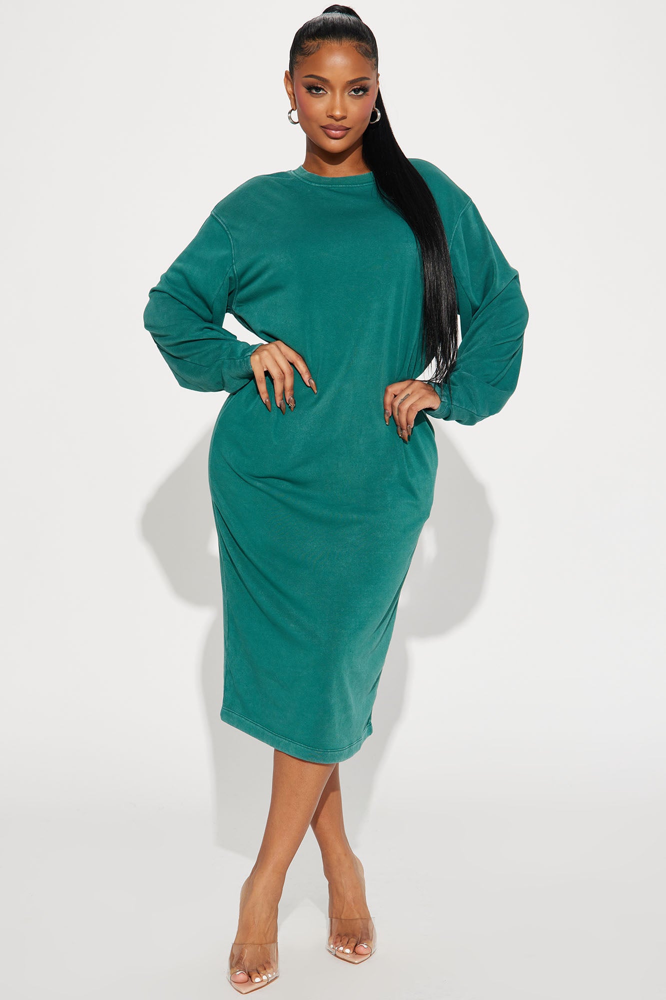 Sweatshirt midi dress best sale