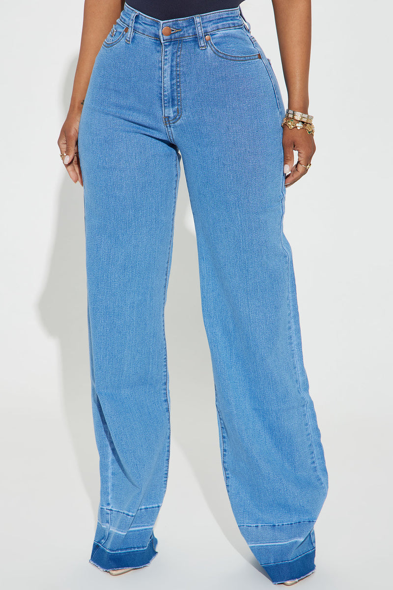 Chantal Stretch Wide Leg Jeans - Vintage Wash | Fashion Nova, Jeans ...