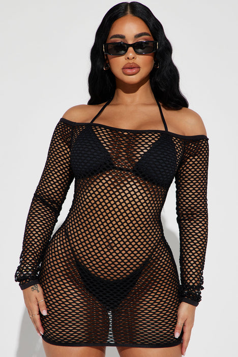 Fishnet bathing suit cover clearance