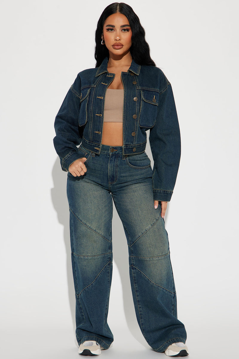 Isobel Tinted Baggy Jeans - Dark Wash | Fashion Nova, Jeans | Fashion Nova