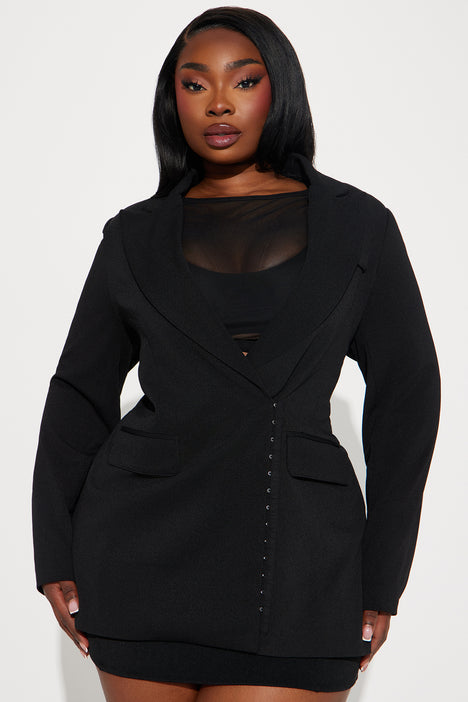 Got Things To Do Blazer - Black, Fashion Nova, Jackets & Coats
