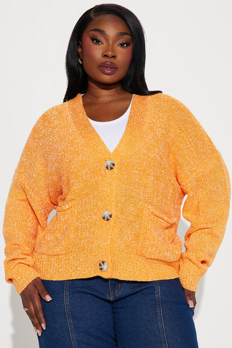 Plus size shop yellow cardigan sweater
